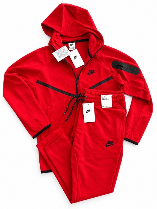 Nike Other - Nike Red Men’s Hooded Zip Jacket & Matching Joggers Set